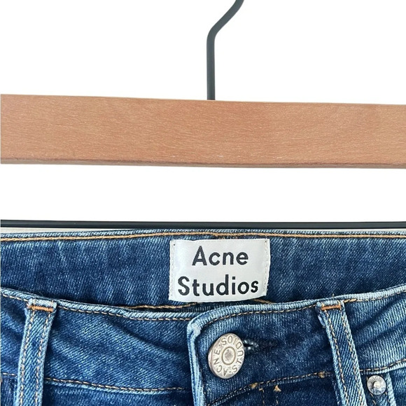 Acne Studios Skin 5 Used Blue Mid Rise Skinny Jean - Picture 2 of 7